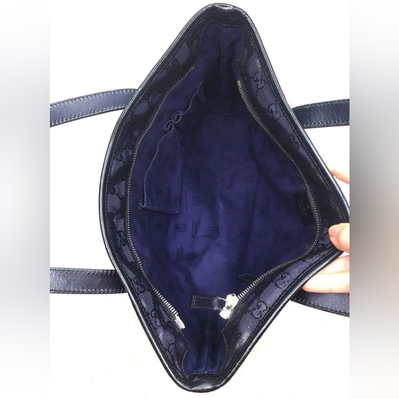 Gucci authentic tote bag navy imprime coated canvas - Picture 11 of 16